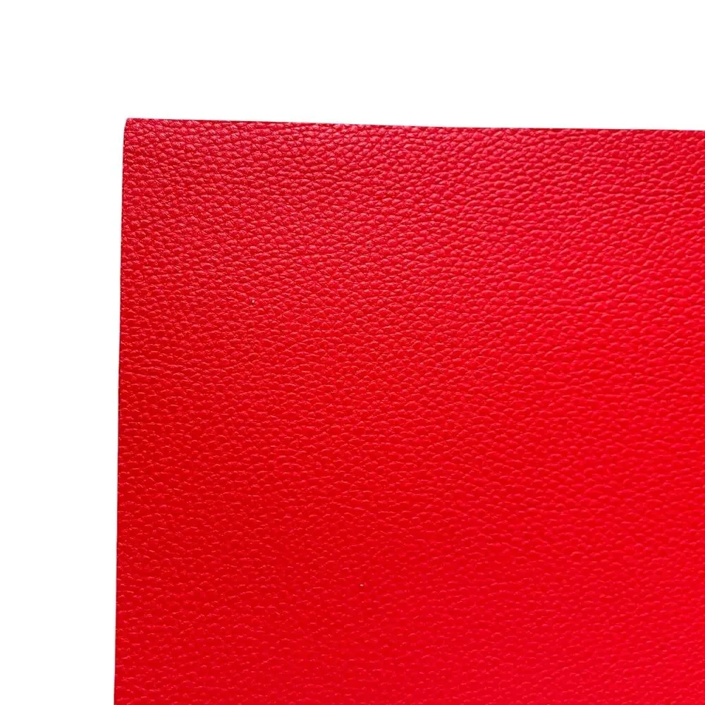 Faux Leather Valentines Day Placemats Red & White Embroidered 13x19 Set of 4 New